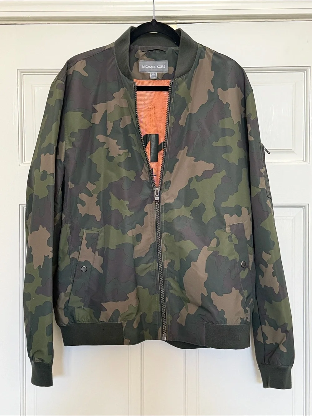 Michael Kors Men’s Camo Bomber Jacket - Green/Brown